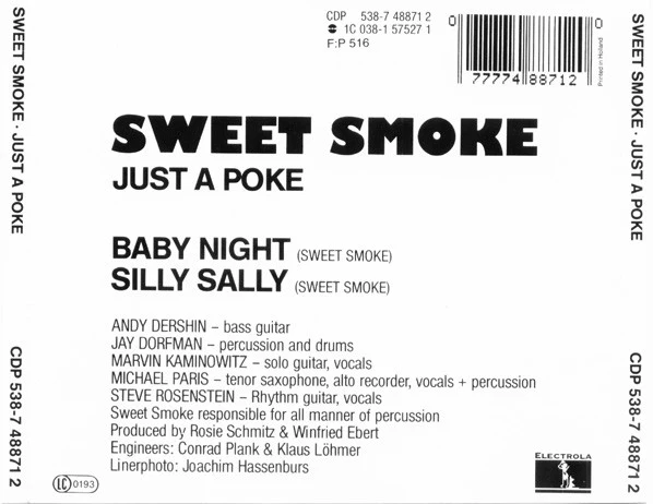 Sweet Smoke - Just A Poke (CD, Album, RE) - Image 2