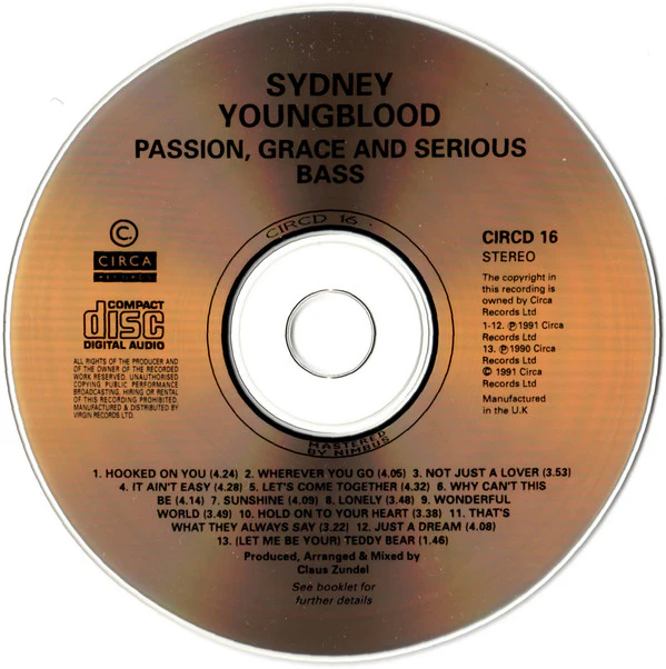 Sydney Youngblood - Passion, Grace And Serious Bass... (CD, Album) - Image 3