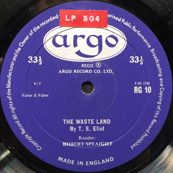 T. S. Eliot - The Waste Land (LP, Mono) - Image 3