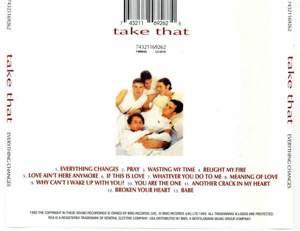 Take That - Everything Changes (CD, Album) - Image 2