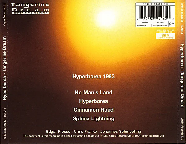 Tangerine Dream - Hyperborea (CD, Album, RE, RM) - Image 2