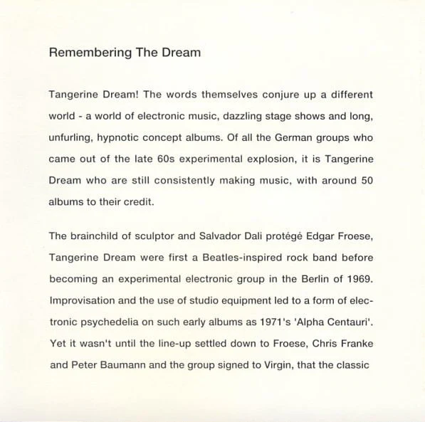 Tangerine Dream - Rubycon (CD, Album, RE, RM) - Image 3