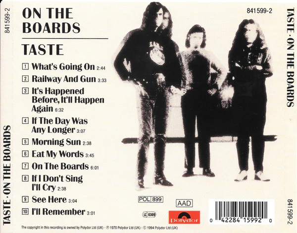 Taste (2) - On The Boards (CD, Album, RE, RP, EDC) - Image 2
