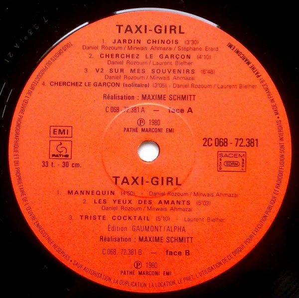 Taxi-Girl - Cherchez Le Garçon: Album (LP, Album, Comp) - Image 4