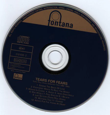 Tears For Fears - Tears Roll Down (Greatest Hits 82-92) (CD, Comp, RP) - Image 2