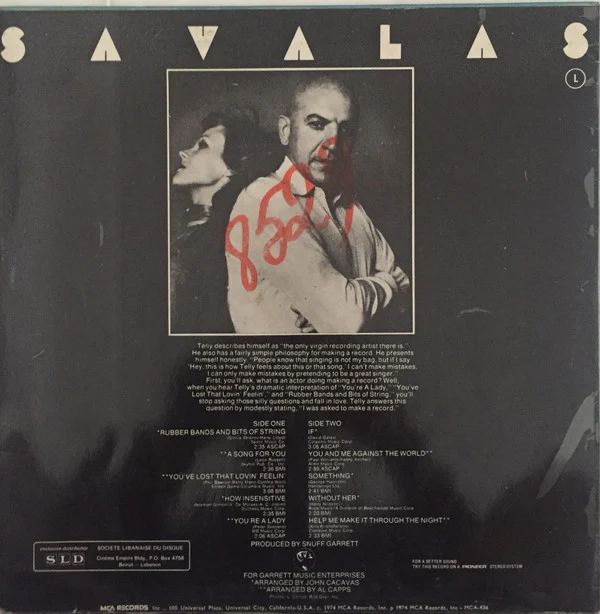 Telly Savalas - Telly (LP, Album) - Image 2