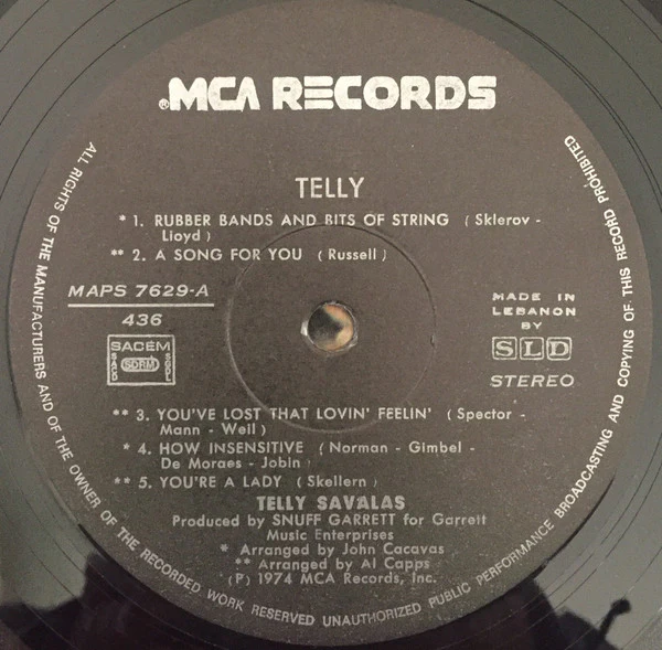 Telly Savalas - Telly (LP, Album) - Image 3