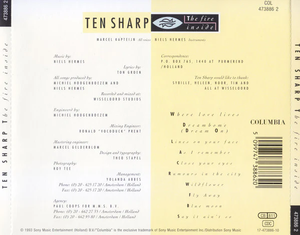 Ten Sharp - The Fire Inside (CD, Album) - Image 2