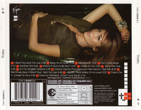 Thalia* - Thalia (CD, Album, Copy Prot.) - Image 2