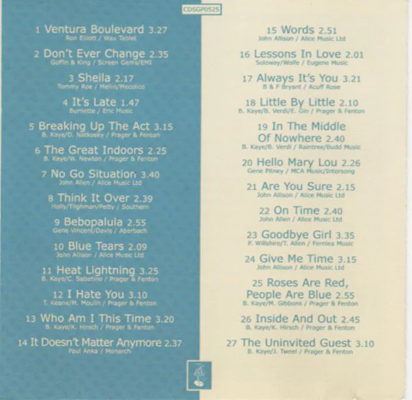 The Allisons - All The Hits Plus More (CD, Comp) - Image 3