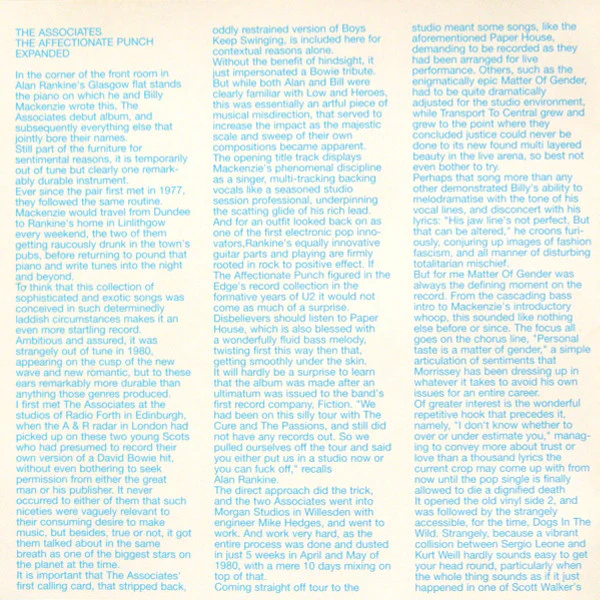 The Associates - The Affectionate Punch (CD, Album, RE, RM) - Image 5