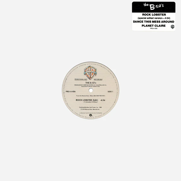 The B-52's - Rock Lobster (12", Promo) - Image 3