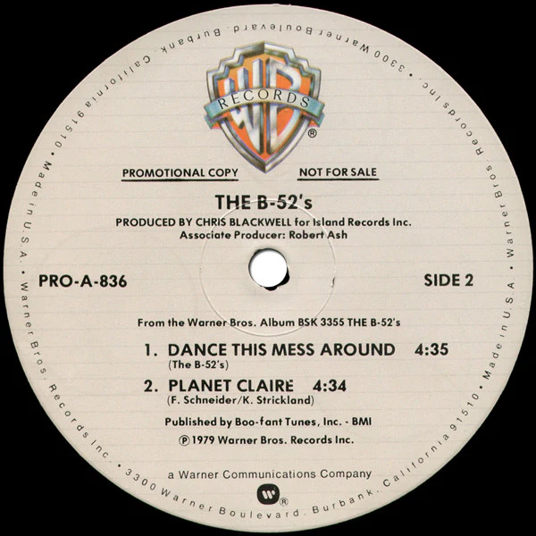 The B-52's - Rock Lobster (12", Promo) - Image 5