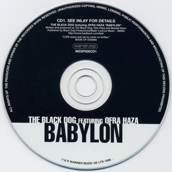 The Black Dog Featuring Ofra Haza - Babylon (CD, Single, CD1) - Image 4