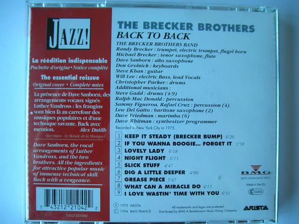 The Brecker Brothers - Back To Back (CD, Album, RE) - Image 3