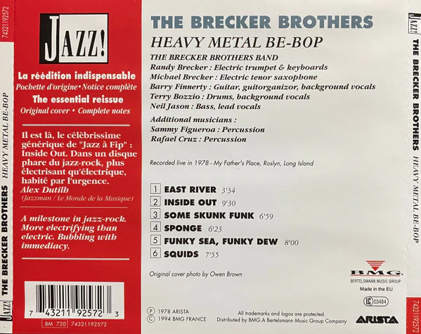 The Brecker Brothers - Heavy Metal Be-Bop (CD, Album, RE) - Image 2