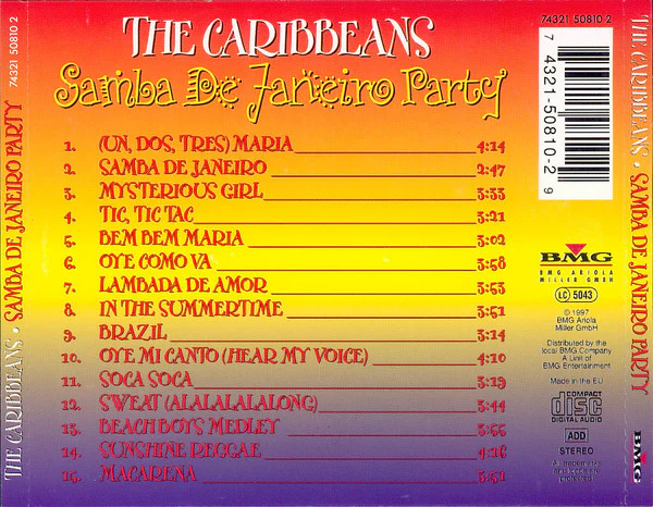 The Caribbeans (5) - Samba De Janeiro Party (CD, Album) - Image 3