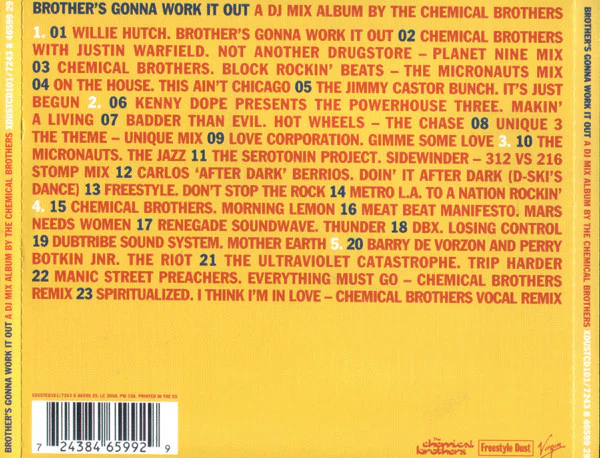 The Chemical Brothers - Brothers Gonna Work It Out (CD, Album, Ltd, Mixed) - Image 2