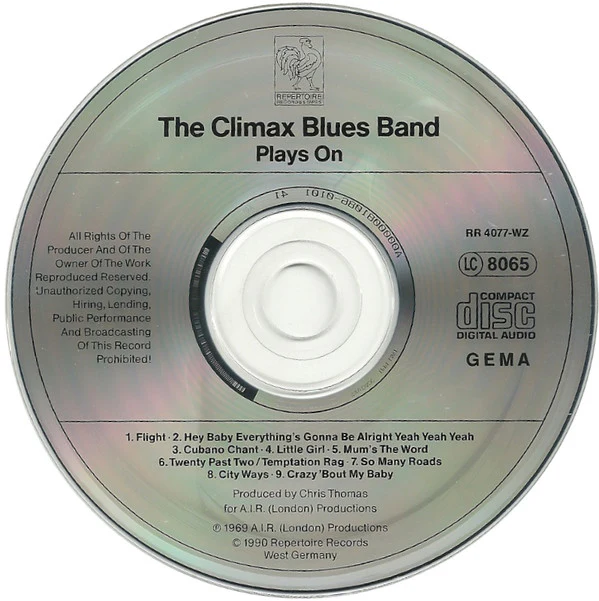 The Climax Blues Band* - Plays On (CD, Album) - Image 3