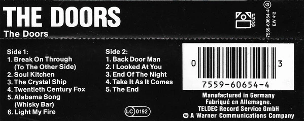 The Doors - The Doors (Cass, Album, RE, Dot) - Image 2