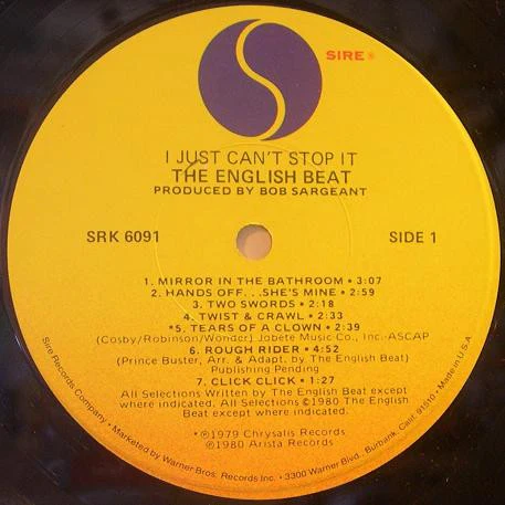 The English Beat* - I Just Can't Stop It (LP, Album, Jac) - Image 3
