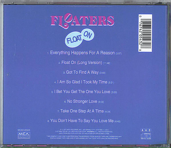 The Floaters - Float On (CD, Album, RE) - Image 2