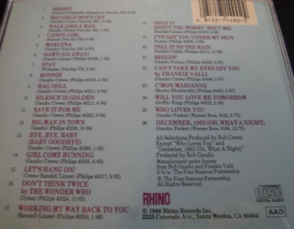 The Four Seasons - Anthology (CD, Comp) - Image 2