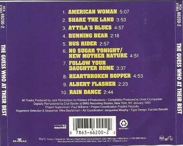The Guess Who - At Their Best (CD, Album, Comp, RM) - Image 2