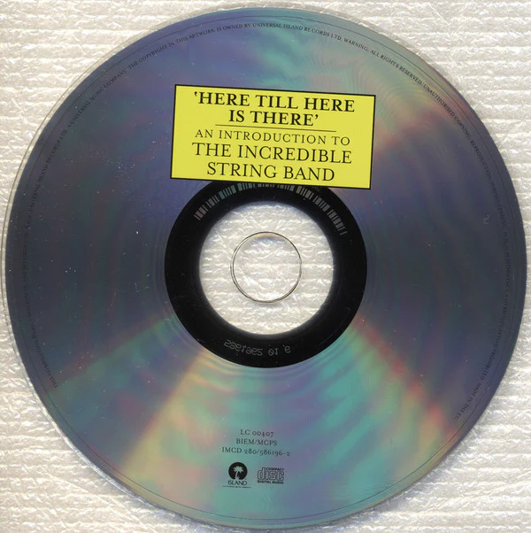 The Incredible String Band - 'Here Till Here Is There' An Introduction To The Incredible String Band (CD, Comp) - Image 3