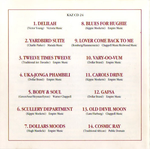 The Jazz Epistles - Jazz In Africa - Volume One (CD, Comp) - Image 4