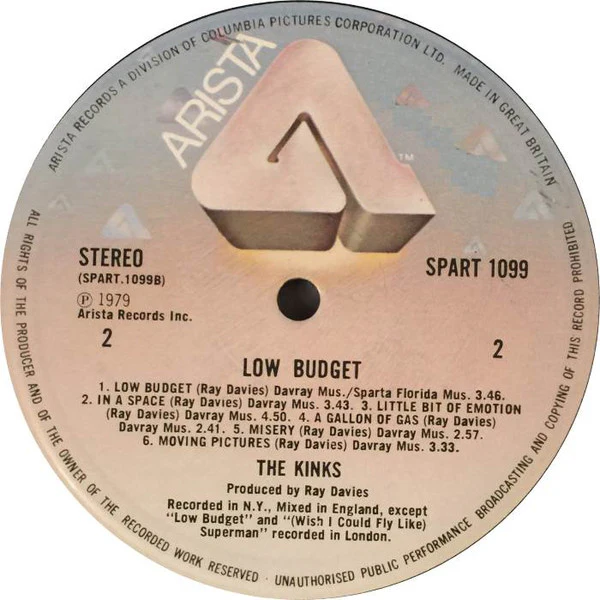 The Kinks - Low Budget (LP, Album) - Image 3