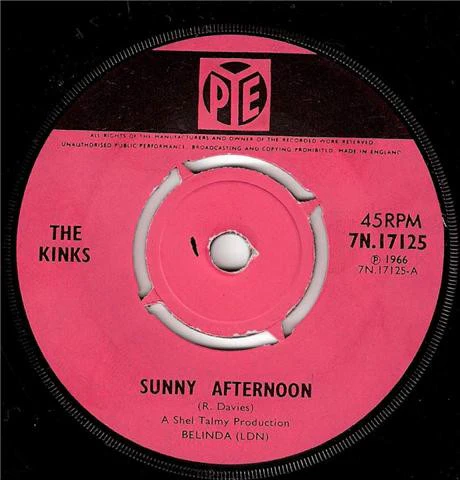 The Kinks - Sunny Afternoon (7", Single, Pus)