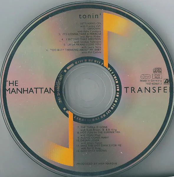 The Manhattan Transfer - Tonin' (CD, Album) - Image 3