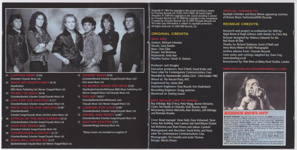 The Michael Schenker Group - Rock Will Never Die (CD, Album, RE, RM) - Image 4