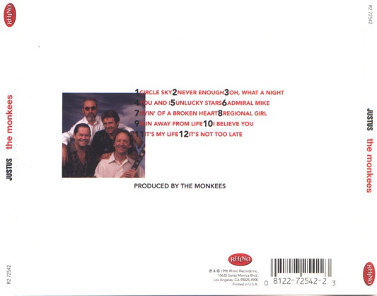 The Monkees - Justus (CD, Album) - Image 2