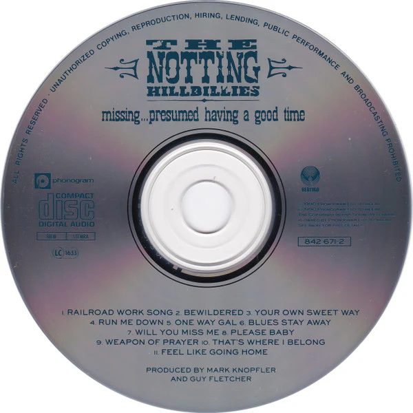 The Notting Hillbillies - Missing… Presumed Having A Good Time (CD, Album) - Image 3