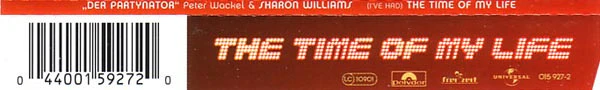 The Partynator & Sharon Williams - (I've Had) The Time Of My Life (CD, Maxi, Enh) - Image 2