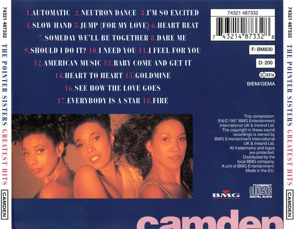 The Pointer Sisters* - Greatest Hits (CD, Comp) - Image 2