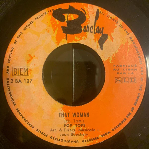 The Pop Tops - Esa Mujer = That Woman / Adagio Cardenal (7", Single) - Image 2