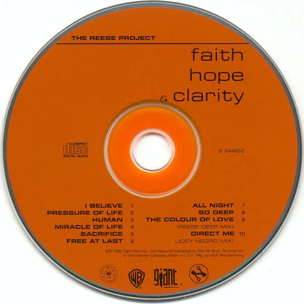 The Reese Project - Faith Hope & Clarity (CD, Album) - Image 3