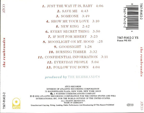 The Rembrandts - The Rembrandts (CD, Album) - Image 2
