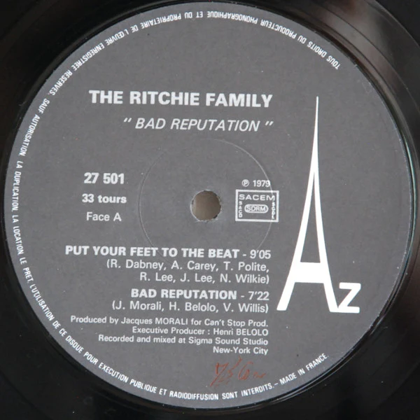 The Ritchie Family - Bad Reputation (LP, Album) - Image 3