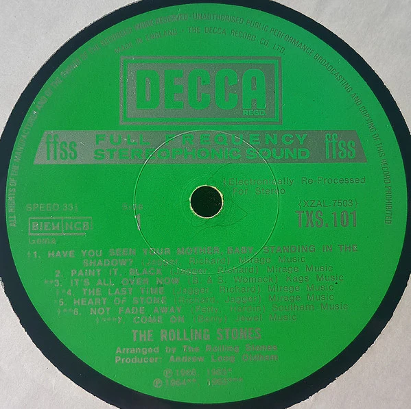 The Rolling Stones - Big Hits (High Tide And Green Grass) (LP, Comp, RP, Gat) - Image 3