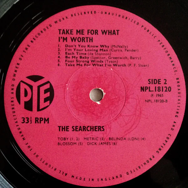 The Searchers - Take Me For What I'm Worth (LP, Album, Mono) - Image 4