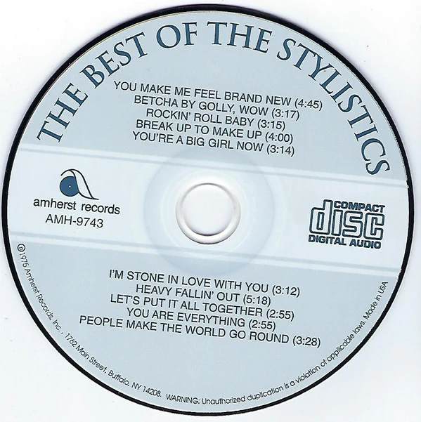 The Stylistics - The Best Of The Stylistics (CD, Comp, RE) - Image 3