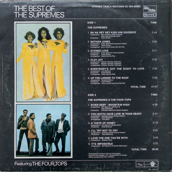 The Supremes Featuring The Four Tops* - The Best Of The Supremes Featuring The Four Tops (LP, Comp) - Image 2