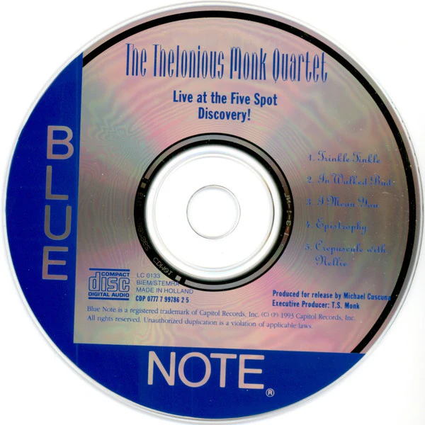 The Thelonious Monk Quartet Featuring John Coltrane - Live At The Five Spot Discovery! (CD, Album) - Image 5