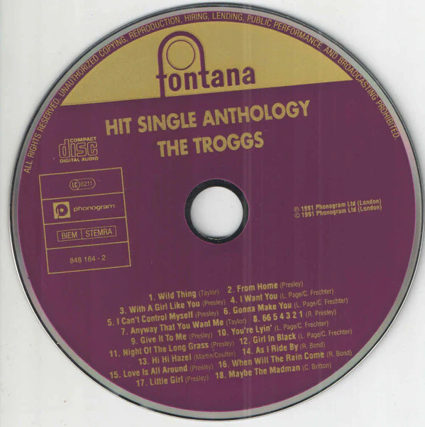 The Troggs - Hit Single Anthology (CD, Comp) - Image 3