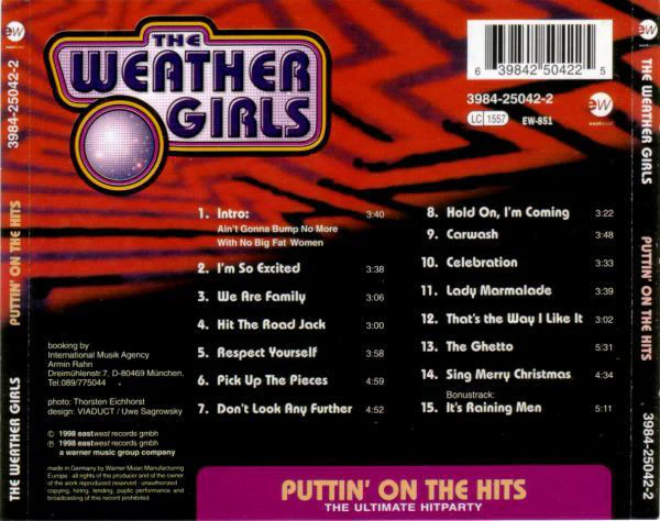 The Weather Girls - Puttin' On The Hits (The Ultimate Hitparty) (CD, Comp) - Image 3
