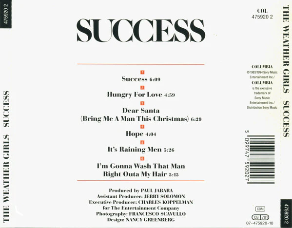 The Weather Girls - Success (CD, Album, RE) - Image 2